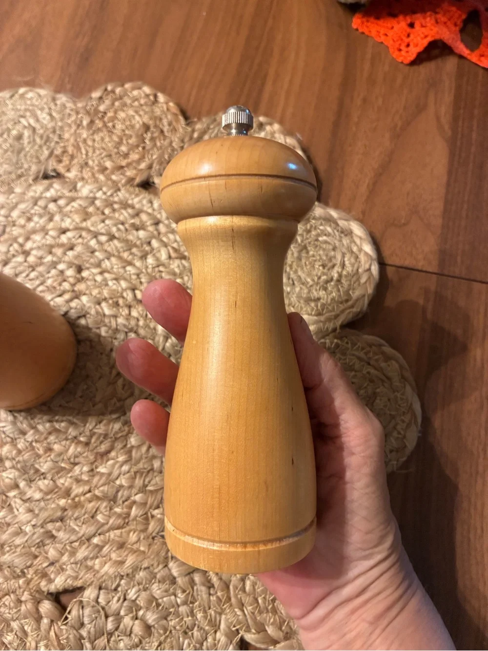 Salt and pepper grinder shaker mill wooden 6”